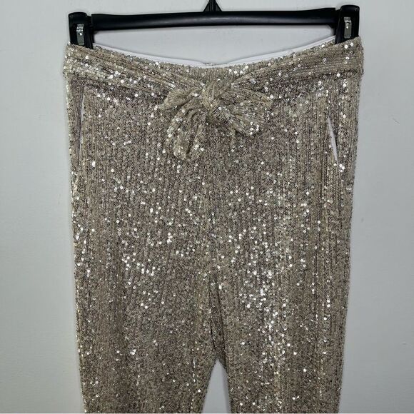 Majorelle Belted Sequin Pants S - Picture 3 of 6